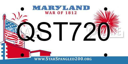 QST720 Maryland License Plate