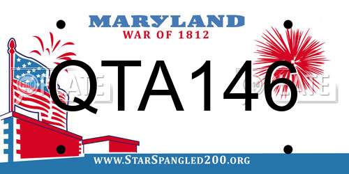 QTA146 Maryland License Plate