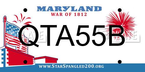 QTA55B Maryland License Plate