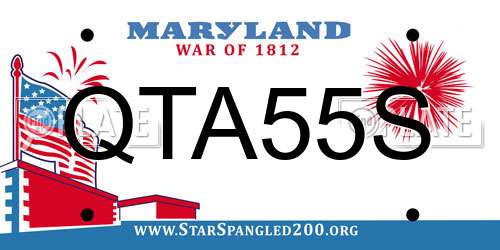 QTA55S Maryland License Plate