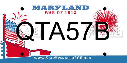 QTA57B Maryland License Plate