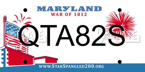 QTA82S Maryland License Plate