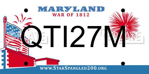 QTI27M Maryland License Plate