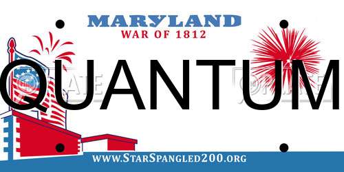 QUANTUM Maryland License Plate