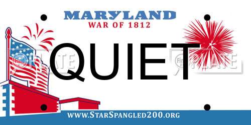 QUIET Maryland License Plate