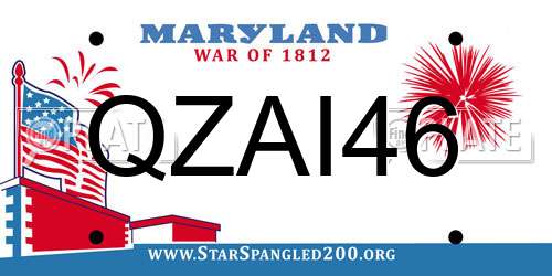 QZAI46 Maryland License Plate