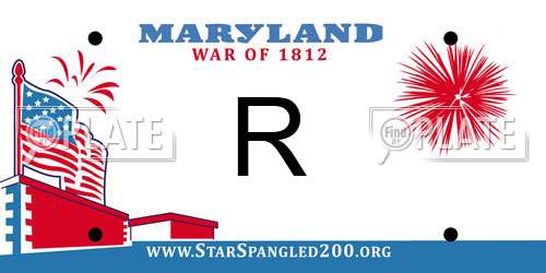 R Maryland License Plate