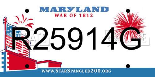 R25914G Maryland License Plate