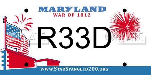 R33D Maryland License Plate