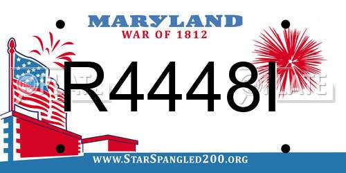 R4448I Maryland License Plate