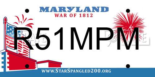 R51MPM Maryland License Plate