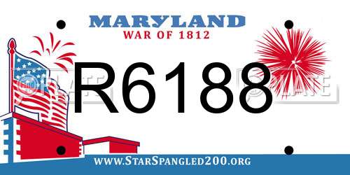 R6188 Maryland License Plate