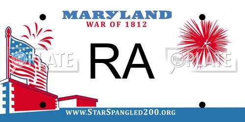RA Maryland License Plate