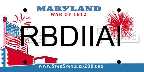 RBDIIAI Maryland License Plate