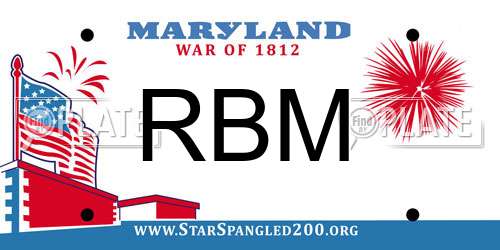 RBM Maryland License Plate