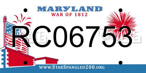 RC06753 Maryland License Plate