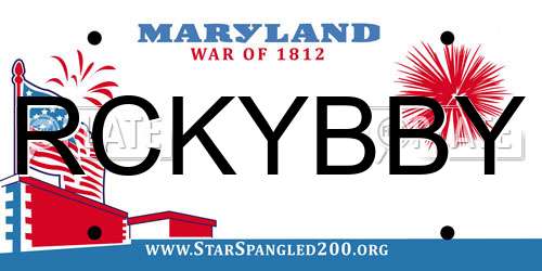 RCKYBBY Maryland License Plate
