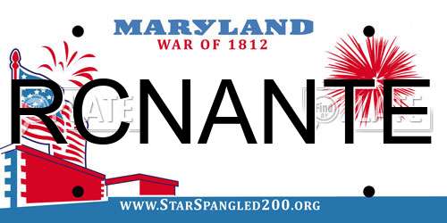 RCNANTE Maryland License Plate