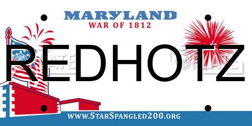 REDHOTZ Maryland License Plate