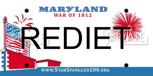 REDIET Maryland License Plate