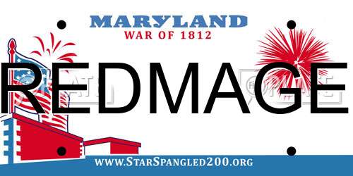 REDMAGE Maryland License Plate