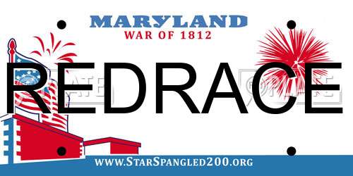 REDRACE Maryland License Plate