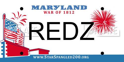 REDZ Maryland License Plate