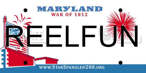 REELFUN Maryland License Plate