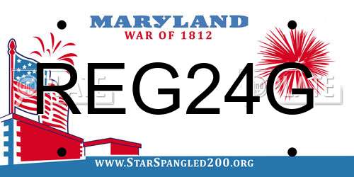 REG24G Maryland License Plate