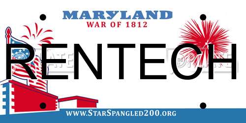 RENTECH Maryland License Plate