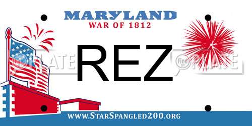 REZ Maryland License Plate