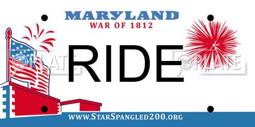 RIDE Maryland License Plate