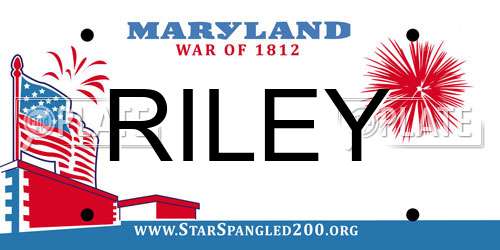 RILEY Maryland License Plate