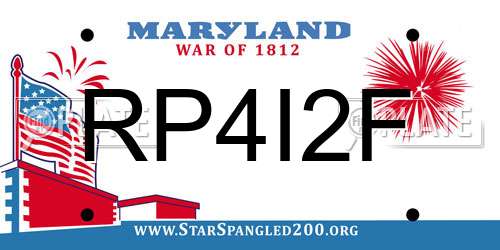 RP4I2F Maryland License Plate