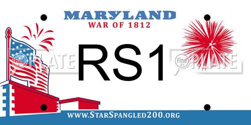 RS1 Maryland License Plate