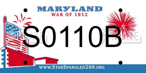 S0110B Maryland License Plate