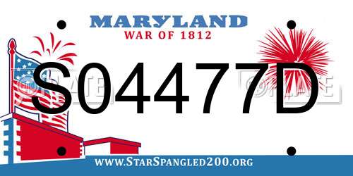 S04477D Maryland License Plate