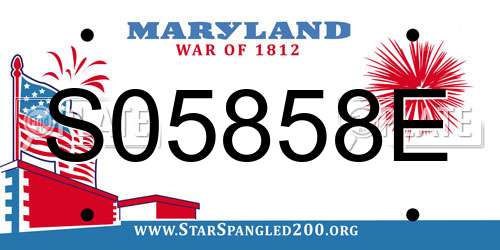 S05858E Maryland License Plate