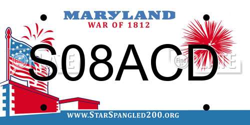 S08ACD Maryland License Plate
