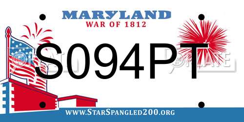 S094PT Maryland License Plate
