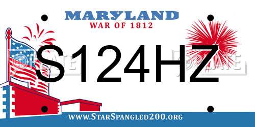S124HZ Maryland License Plate
