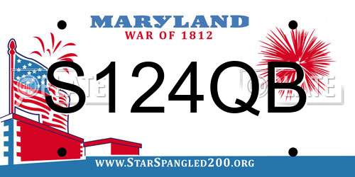S124QB Maryland License Plate