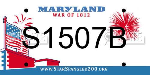 S1507B Maryland License Plate