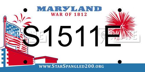 S1511E Maryland License Plate