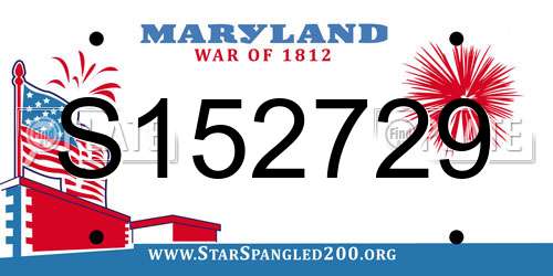 S152729 Maryland License Plate