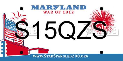 S15QZS Maryland License Plate