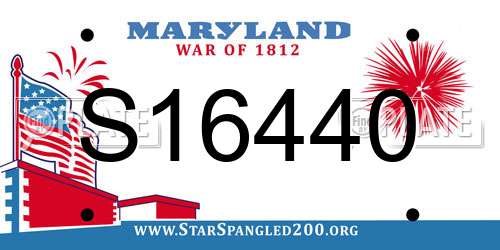 S16440 Maryland License Plate