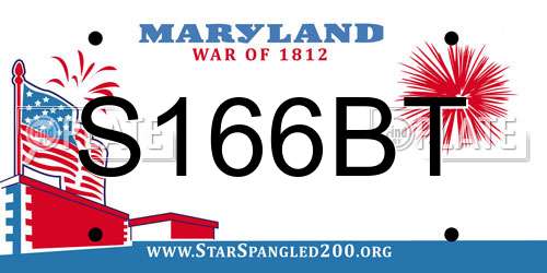 S166BT Maryland License Plate