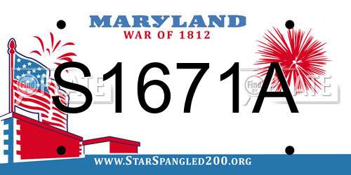S1671A Maryland License Plate