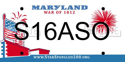S16ASO Maryland License Plate
